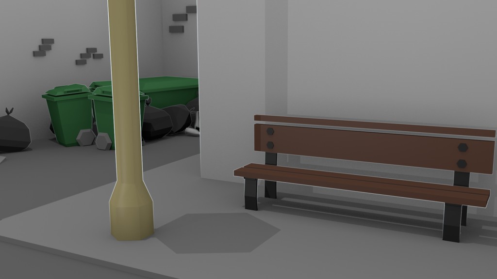 Homeless scenary low poly preview image 1